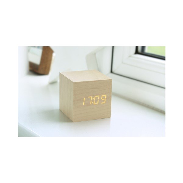 Digitální budík Wooden Cube Click – Gingko-image-3