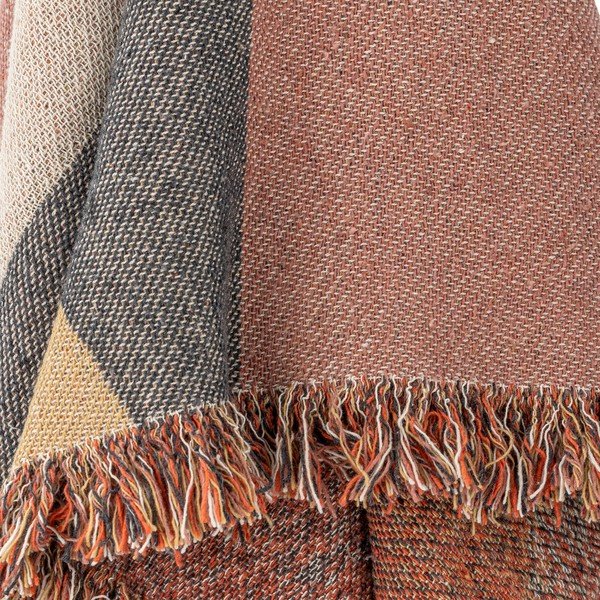 Hnědá deka z recyklované bavlny 130x160 cm Arni – Bloomingville-image-2