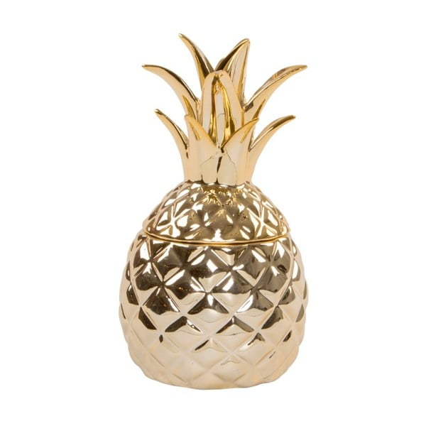Dekorativní dóza s poklopem Sass & Belle Gold Pineapple