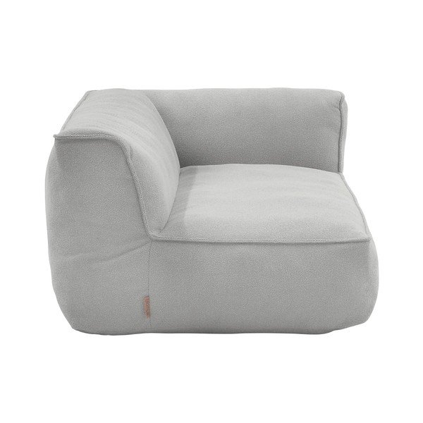 Světle šedý modul zahradní pohovky z textilie bouclé (variabilní roh) Grow – Blomus-image-1