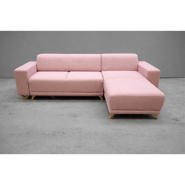 Růžová rozkládací/s úložným prostorem rohová pohovka Classy Sophie - II. jakost – Miuform-image-1