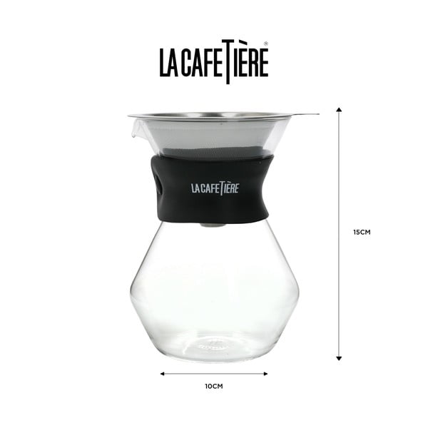 Překapávač na kávu z borosilikátového skla s filtrem z nerezové oceli 0.4 l La Cafetiere - Kitchen Craft