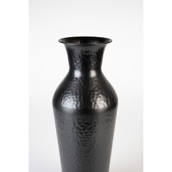 Černá ocelová vysoká váza (výška 49 cm) Dunja – White Label-image-4