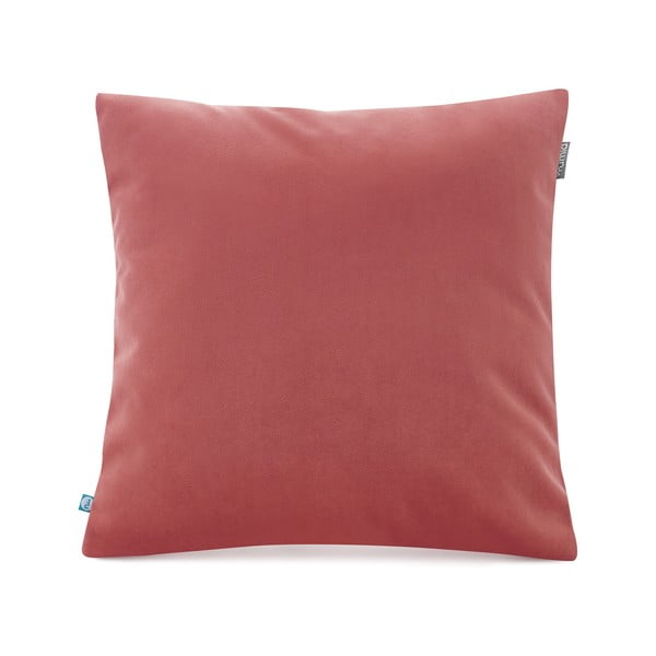 Lososově růžový povlak na polštář se sametovým povrchem Mumla Velvet, 45 x 45 cm
