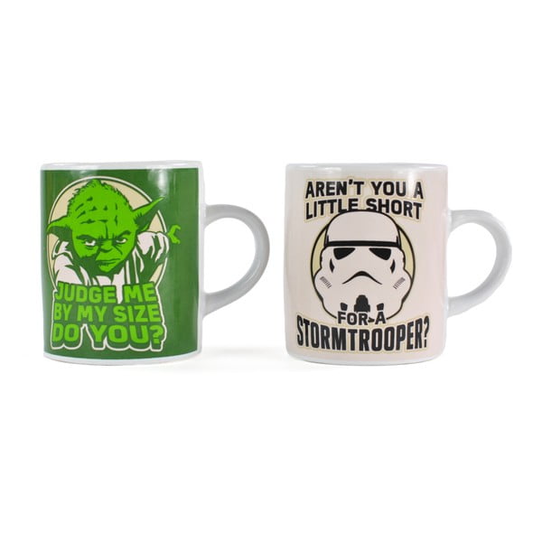 Sada 2 mini hrnků Star Wars™ Yoda & Stormtrooper, 110 ml