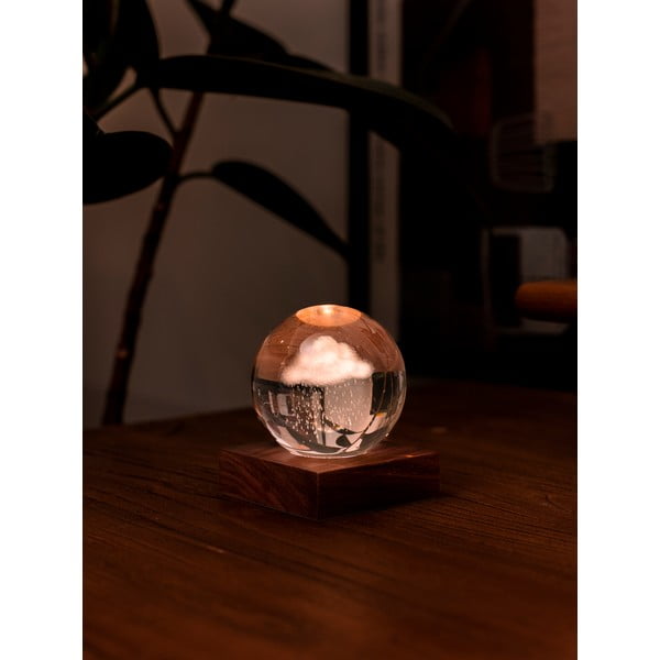 Tmavě hnědá světelná dekorace na USB Amber – Gingko-image-3