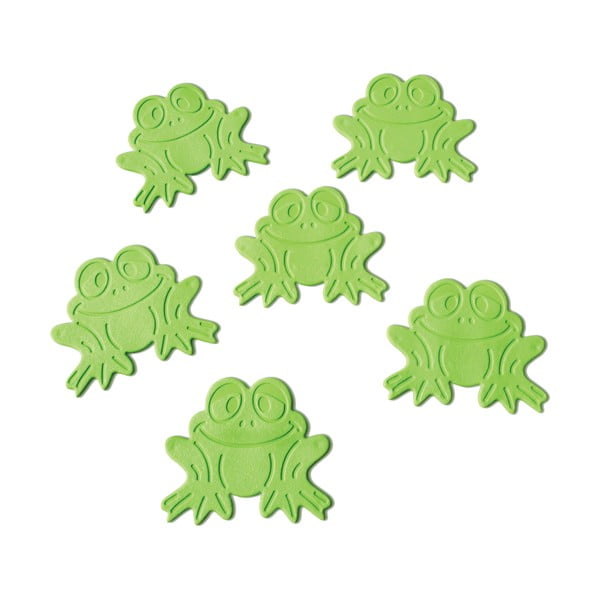 Dětské protiskluzové podložky v sadě 6 ks do vany 9x8 cm Grenouilles – Spirella