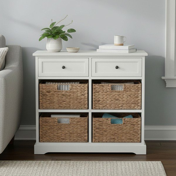 Slonovinová komoda z masivu pavlovnie 76x70x33 cm Vermont – Premier Housewares-image-1
