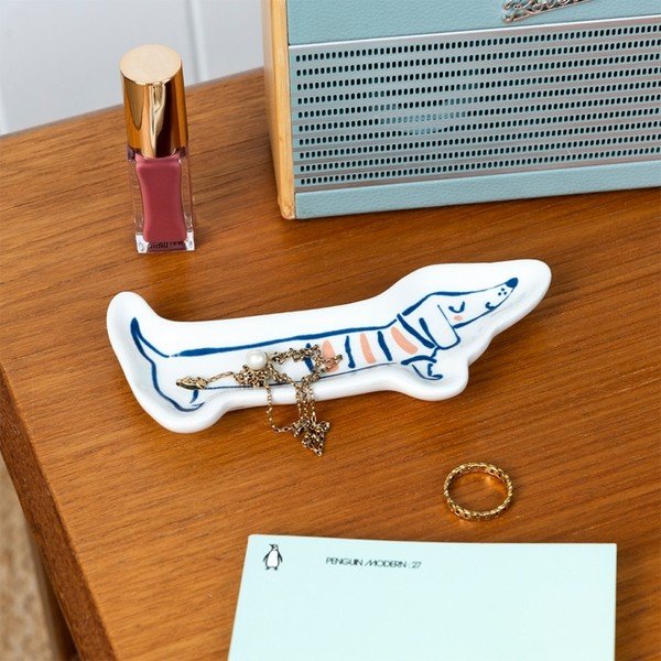 Keramický stojan na šperky Sausage dog – Rex London-image-1