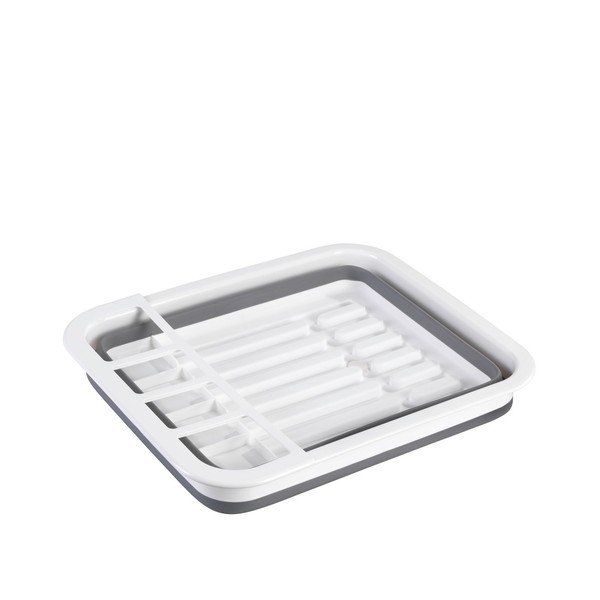 Bílo-šedý skládací odkapávač na nádobí Wenko Rack-image-1