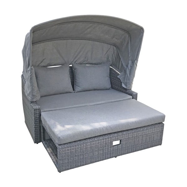 Šedá zahradní pohovka z umělého ratanu Monte Carlo – Garden Pleasure-image-1