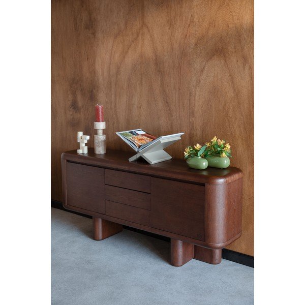 Komoda v dekoru jasanu v tmavě přírodní barvě 160x72x40 cm Herman – Dutchbone-image-1