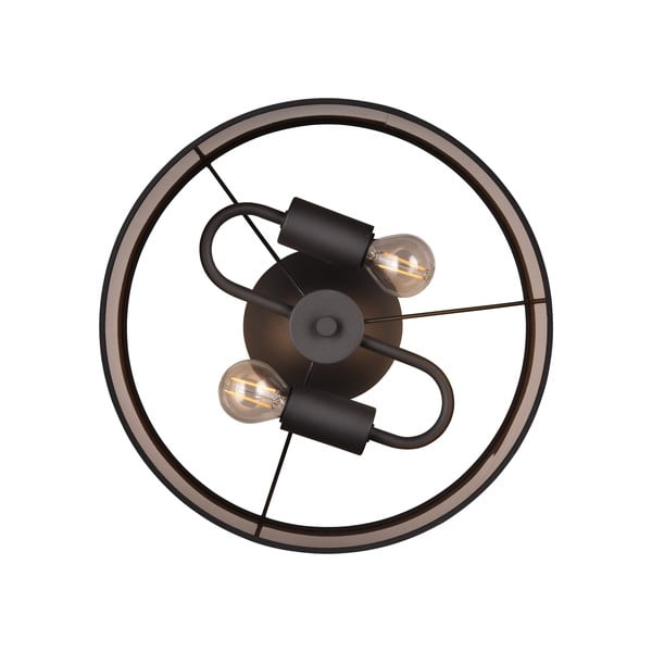 Černo-hnědé stropní svítidlo ø 30 cm Davos – Reality-image-2