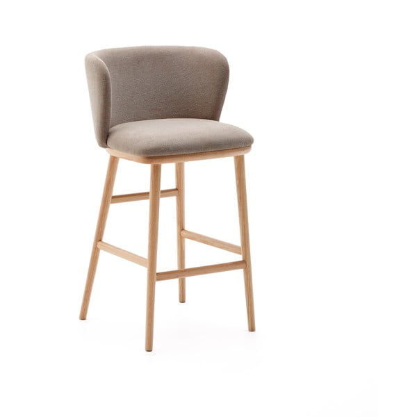 Světle hnědá barová židle (výška sedáku 65 cm) Ciselia – Kave Home