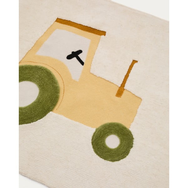 Slonovinový bavlněný dětský koberec 90x150 cm Pecky – Kave Home-image-3