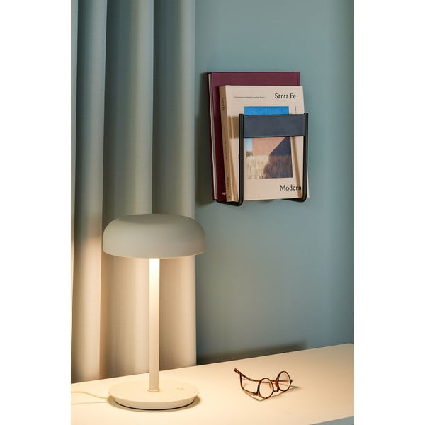 Krémová LED stmívatelná stolní lampa (výška 37 cm) Velo – Hübsch-image-1