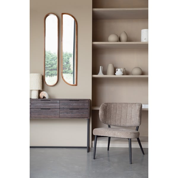 Nástěnné zrcadlo s dřevěným rámem 26x120 cm Nyko – White Label-image-1