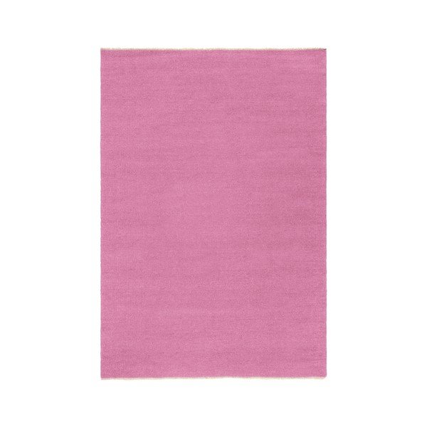 Růžový ručně tkaný koberec s příměsí vlny 160x230 cm Row – Jotex
