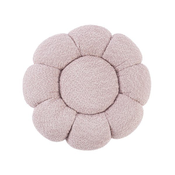 Starorůžová podnožka z textilie bouclé Florel – Bizzotto-image-2