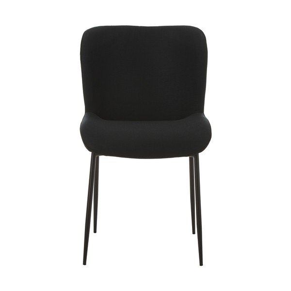 Černá čalouněná židle se sametovým povrchem Westwing Collection Tess-image-2