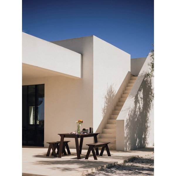 Tmavě hnědá dřevěná zahradní lavice Navo – noo.ma-image-4