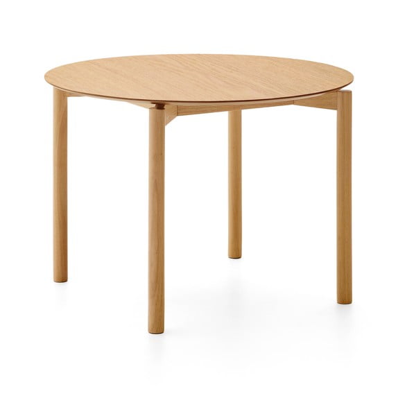 Kulatý jídelní stůl v dekoru jasanu ø 110 cm Indara – Kave Home