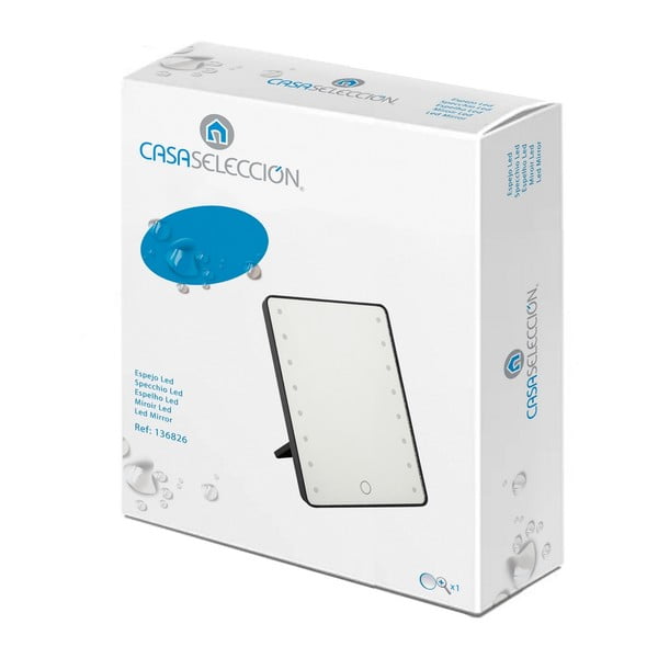 Kosmetické zrcadlo s osvětlením 17x22 cm – Casa Selección-image-3