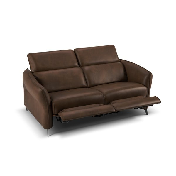 Tmavě hnědá kožená pohovka 103 cm Hubble – Windsor & Co Sofas-image-4