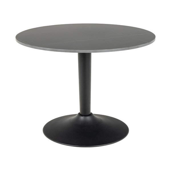 Černý kulatý konferenční stolek s keramickou deskou ø 60 cm Malta – Actona