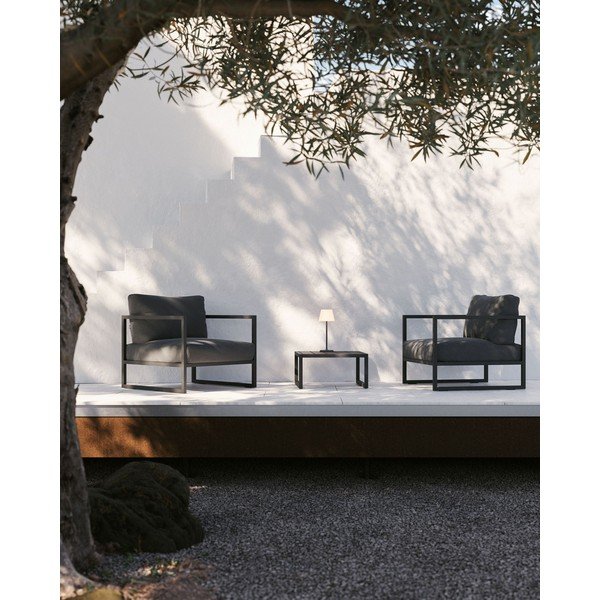 Hliníkový zahradní odkládací stolek 60x60 cm Comova – Kave Home-image-4