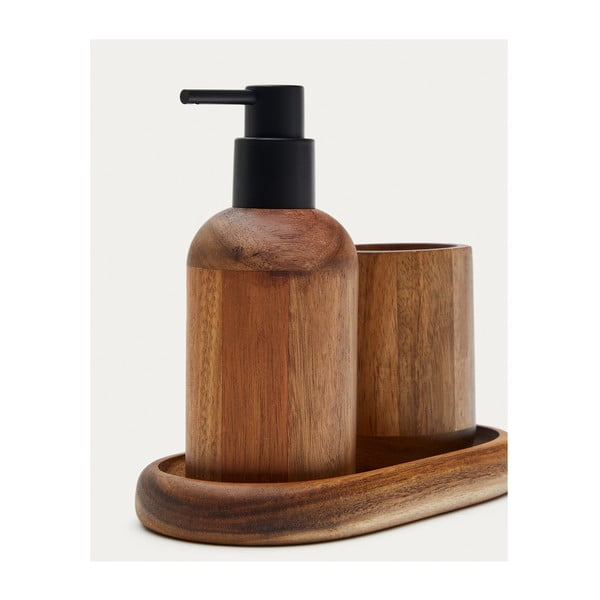 Dřevěný kelímek na zubní kartáčky v přírodní barvě Senda – Kave Home-image-2