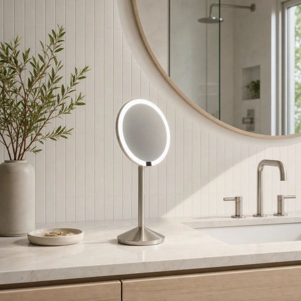 Kosmetické zrcadlo s osvětlením/zvětšovací (zvětšení 10x) ø 12 cm – simplehuman-image-1