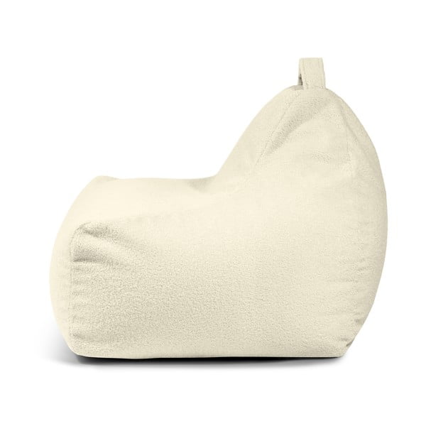 Krémový dětský sedací vak z textilie bouclé Game Amuse – SLOWDOWN-image-3