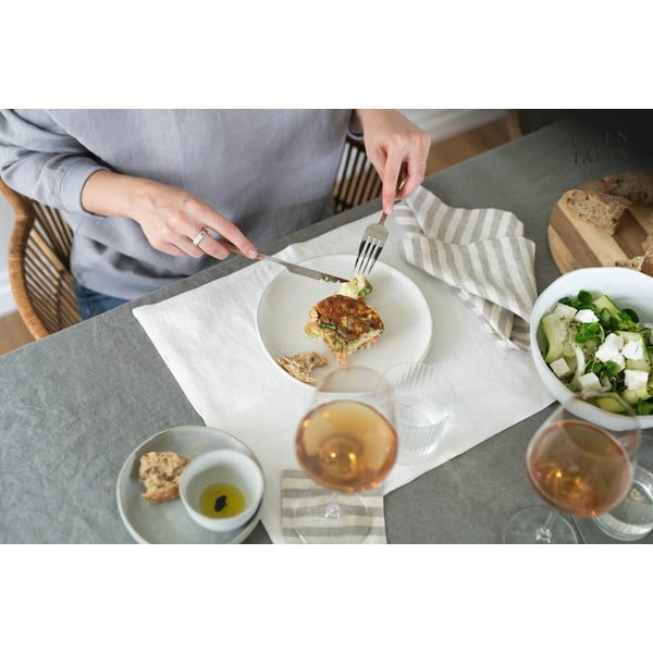 Lněná utěrka 45x65 cm Natural White Stripes – Linen Tales-image-2