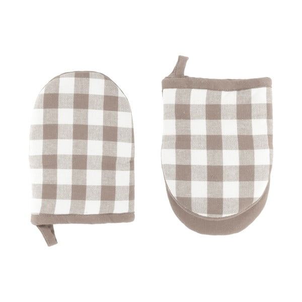 Bavlněné kuchyňské rukavice v sadě 2 ks Gingham – Tiseco Home Studio