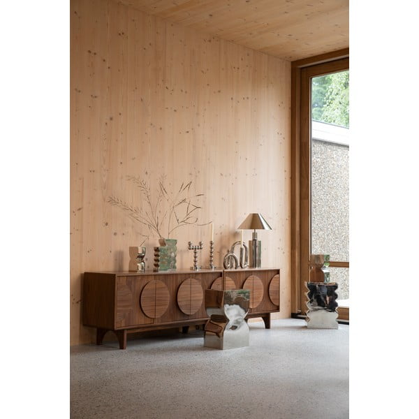 Hnědá nízká komoda v dekoru ořechu 120x58 cm Groove – Zuiver-image-1