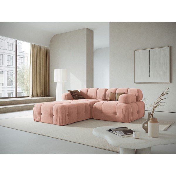 Světle růžová rohová pohovka Ferento – Cosmopolitan Design-image-2