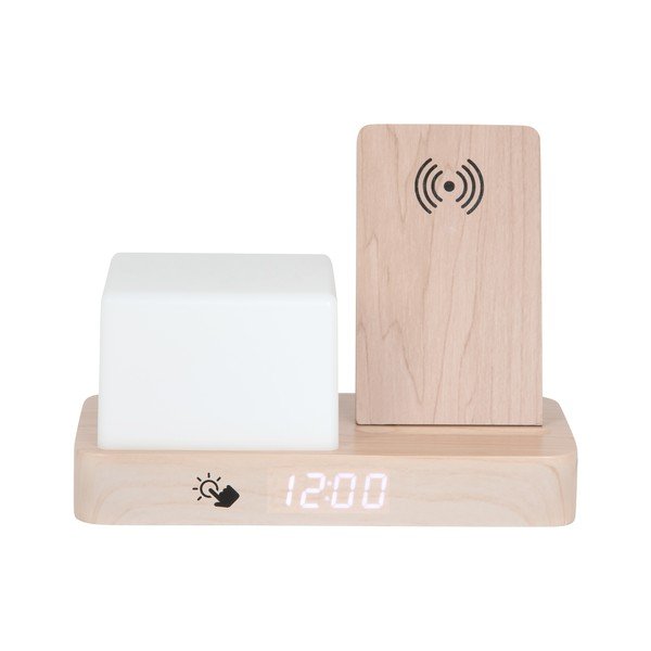 Digitální/stolní budík s bezdrátovou nabíječkou Retro LED Night Light – Karlsson-image-3