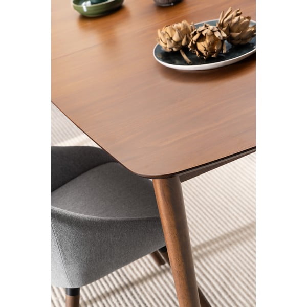 Rozkládací jídelní stůl s přídavnou deskou v dekoru ořechu 90x180 cm Montreux – Actona-image-1