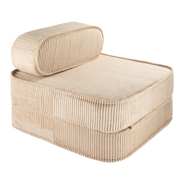 Světle hnědé manšestrové dětské křesílko Flip – Wigiwama