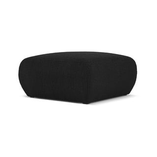 Černý taburet z textilie bouclé Molino – Micadoni Home
