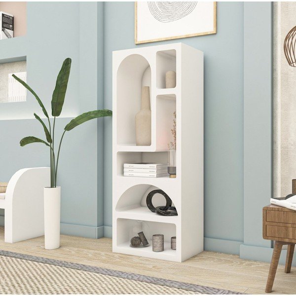 Bílá knihovna 60x150 cm Lorin – Kalune Design-image-1