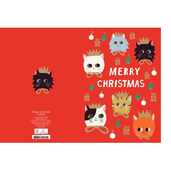 Přání s vánočním motivem v sadě 5 ks Starflower  – Roger la Borde-image-1