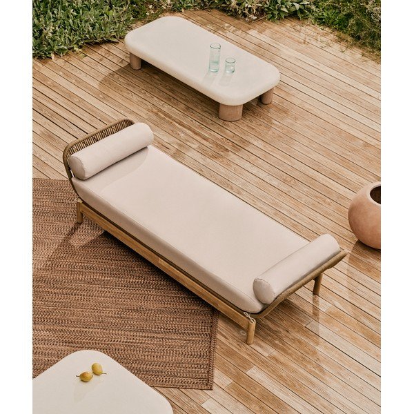 Zahradní konferenční stolek s betonovou deskou 70x140 cm Labra – Kave Home-image-2
