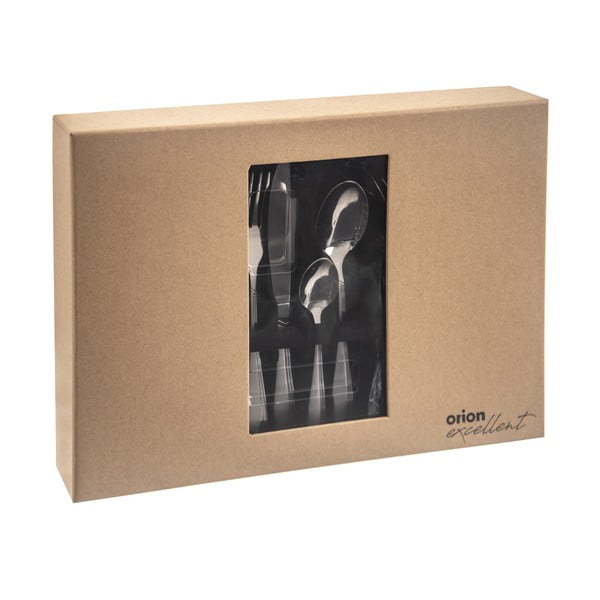 Nerezový příbor 24 ks ve stříbrné barvě Satin – Orion-image-4