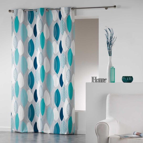 Modrý závěs 140x240 cm Leafy – douceur d'intérieur-image-1