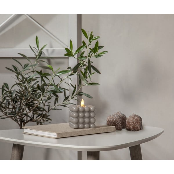 Šedá vosková LED svíčka Star Trading Flamme Dot, výška 9,5 cm-image-3