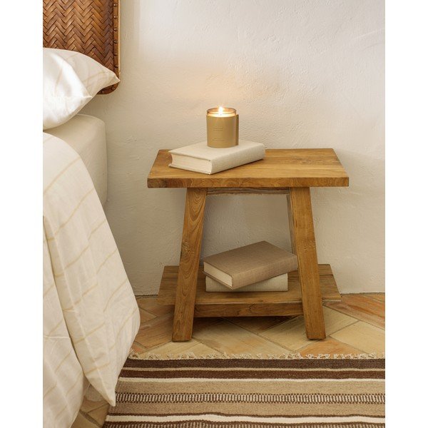 Podnožka z teakového dřeva Kave Home Safara-image-1