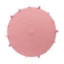 Růžový kulatý koberec ø 90 cm Pompomparty – douceur d'intérieur