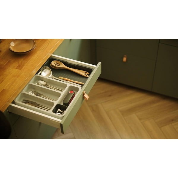 Šedá nastavitelná přihrádka na příbory Joseph Joseph DrawerStore-image-1